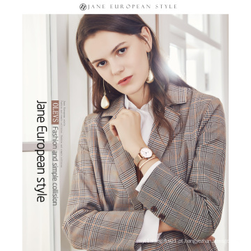 Relógio de pulso feminino Qaurzt da marca OLEVS 2019 resistente à água com malha de aço para senhora relógio vestido de moda para meninas lindo relógio
